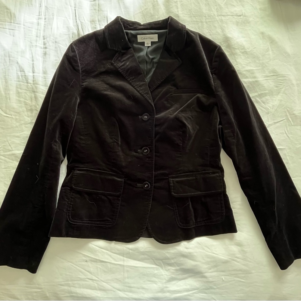 Vintage Calvin Klein Women's Velvet Blazer